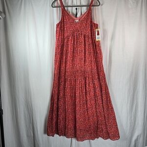 joie womens tiered maxi dress lined NWT RN165589 size medium color tea r…